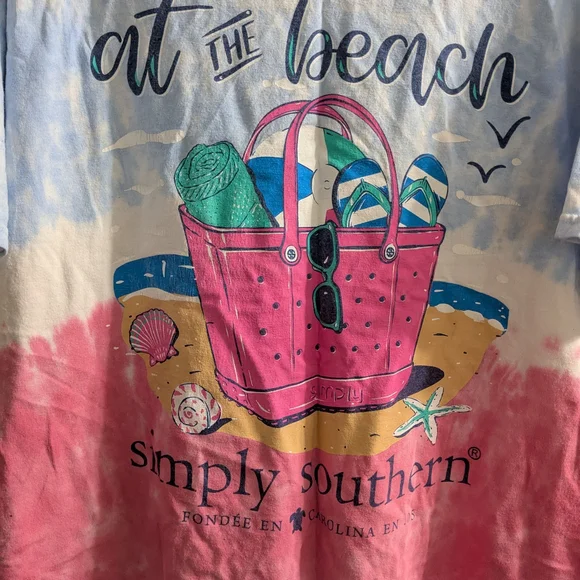 Simply Southern Blue and Pink Tie-Dye Shirt - Picture 6 of 6